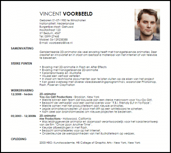 d animator voorbeeld cv thumb