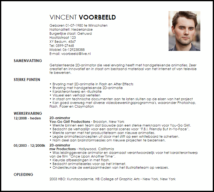 Voorbeeld Cv Livecareer Nl