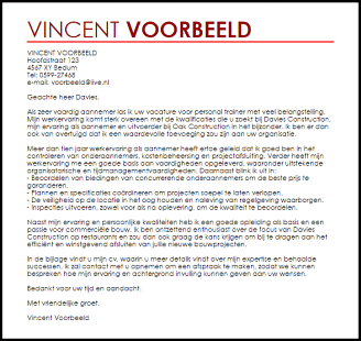 Voorbeeld Sollicitatiebrief Livecareer Nl